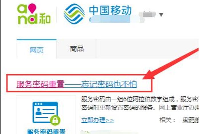 中国移动运营服务商官方网站，中国移动服务密码重置网址