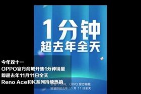 2024双十一销售额数据分析；OPPO官方商城1分钟销量超去年全天,是何原因