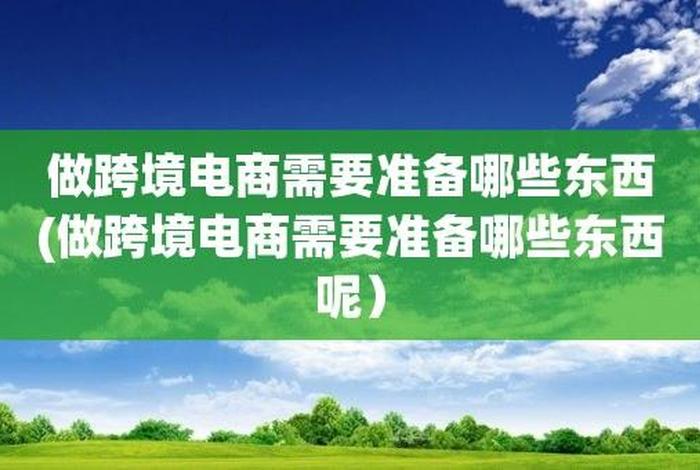 做电商需要准备什么（做电商需要准备什么要多少钱）