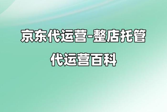 京东代运营厂家 专业京东网店代运营