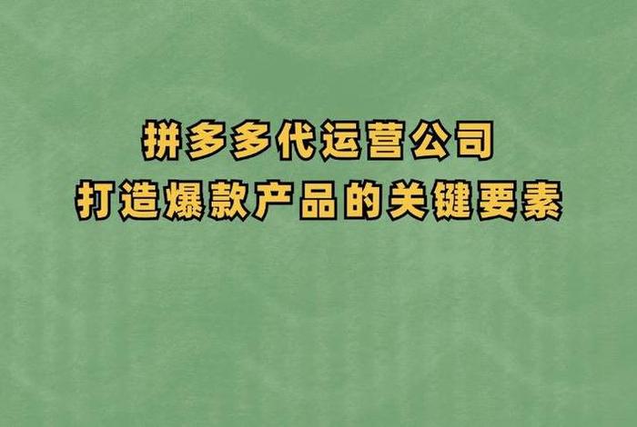 义乌拼多多代运营公司，义乌拼多多代运营公司排行榜