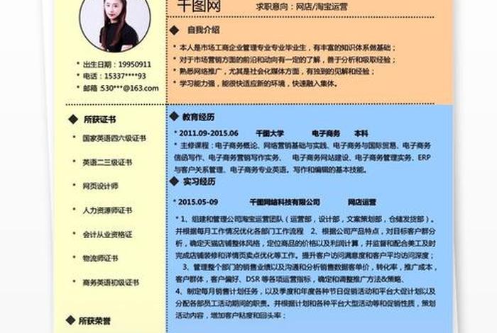 淘宝运营助理简历；淘宝运营助理简历怎么写