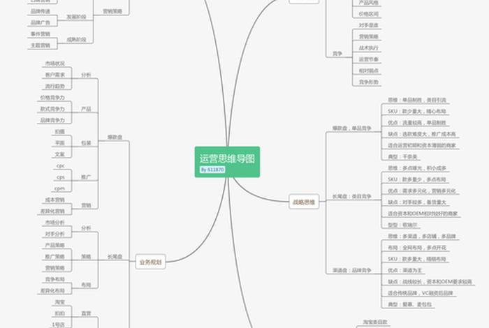 电商运营方案思维导图；电商运营模式方案