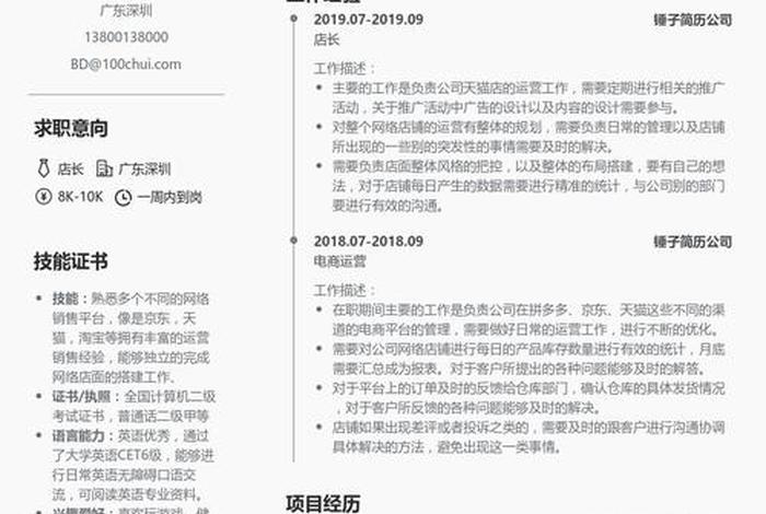 小白电商运营怎么写简历，小白做电商运营怎么做