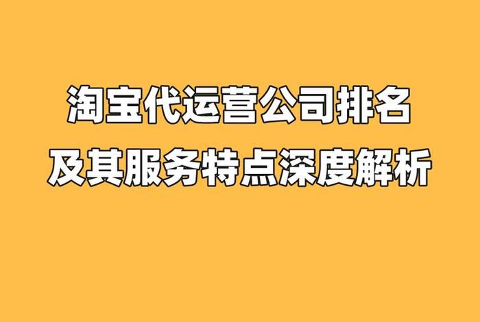 临沂淘宝代运营公司十大排名、临沂电商代运营