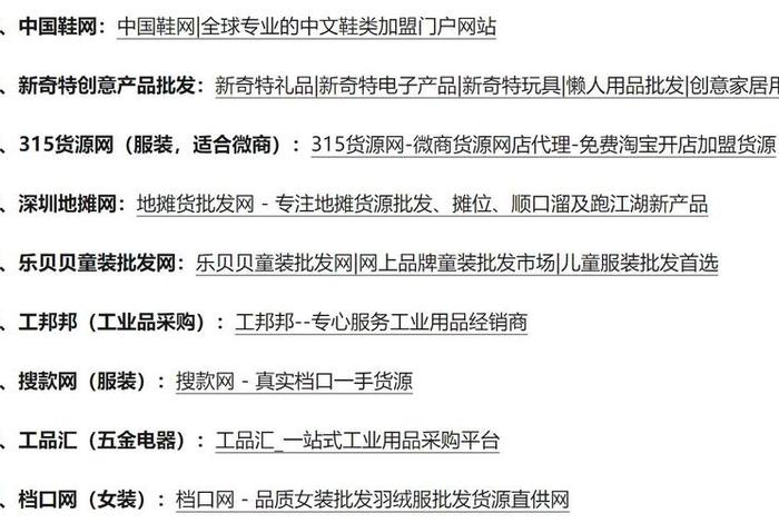 批发市场网上进货渠道有哪些网站；批发市场网上进货渠道有哪些网站可以做