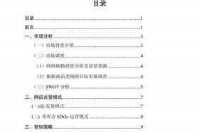 网店经营策划方案 - 网店策划书