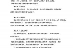公司代运营合作协议；公司代运营合作协议书