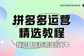 拼多多运营自学全套教程、拼多多运营自学需要多久