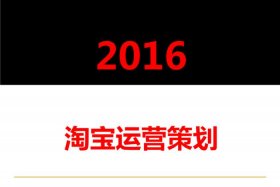 淘宝店铺运营推广规划ppt；淘宝店铺运营方案ppt
