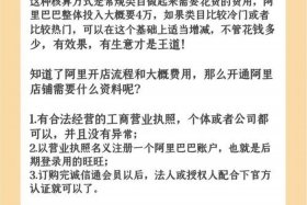 阿里巴巴开店铺流程；阿里巴巴开店铺流程及费用