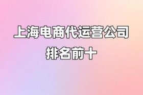上海电商代运营公司排行，上海电商代运营公司排行榜最新