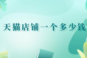 现在天猫店铺多少钱一个，天猫店铺一般多少钱