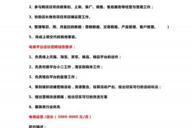 电商运营专员工作内容 电商运营专员工作内容和职责