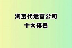 苏州淘宝代运营公司排名（常州淘宝代运营公司）