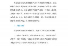 创业小项目 个人创业电商方案，个人电商创业计划书