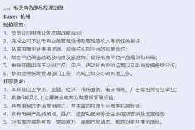 杭州电商运营招聘，杭州电商运营底薪