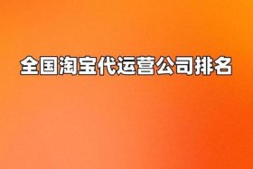 淘宝托管公司排名、淘宝托管服务