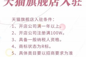 天猫旗舰店入驻条件，天猫官方旗舰店怎么入驻