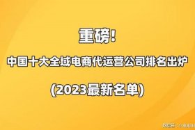 国内电商代运营top10名单（全国电商代运营公司排名）