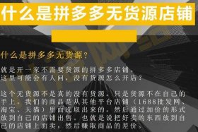 拼多多无货源网店上货软件、拼多多无货源网站