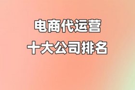 国内电商代运营公司排名前十推荐 国内前10电商代运营公司介绍