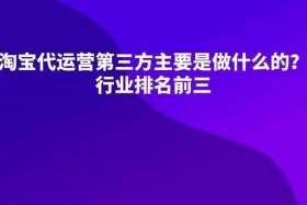 淘宝代运营包括哪些（淘宝代运营包括哪些项目）
