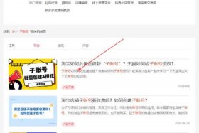 淘宝店铺登录子账号和主账号区别、淘宝子账号登陆账号是什么