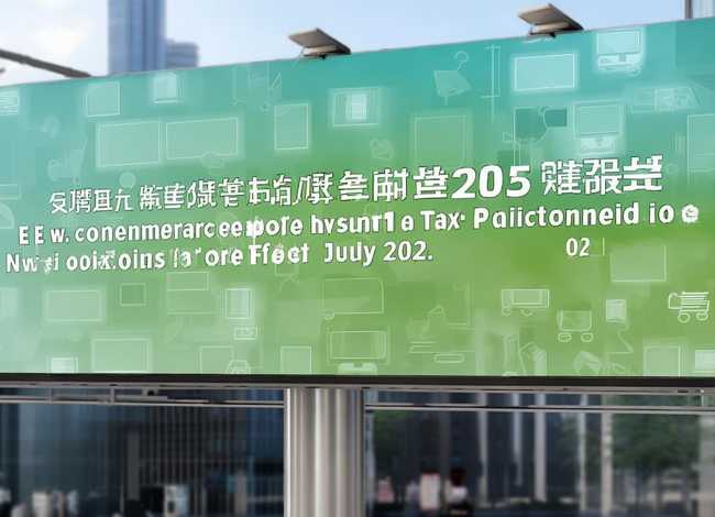 电商税收新政策2025最新公告 电商税收政策2025年7月实施：2025年电商税收新政策正式发布最新公告