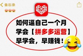 多多电商运营，电商运营拼多多