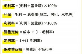 电商净利润计算公式（电商净利润计算公式书本）