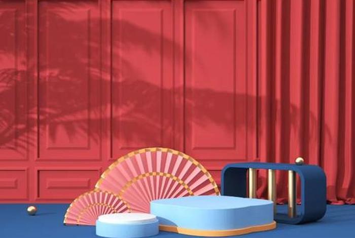 电商主图背景图国潮风，电商主页背景图