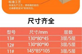 电商纸箱尺寸规格表，电商纸箱尺寸规格表图片