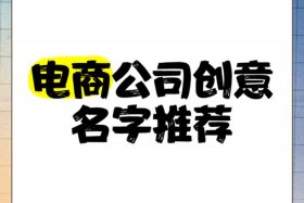 电商公司名称怎么取好；电商公司名称怎么取好听点