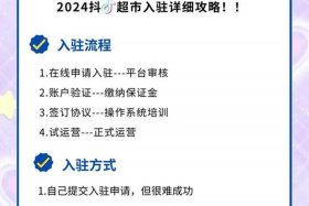 抖电商入驿；抖音电商如何入驻