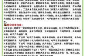 电商经营范围全类目（电商经营范围全类目模板）