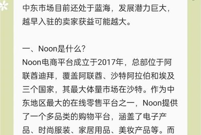 中东电商平台noon - 中东电商平台Noon发展趋势 中东电商平台noon - 中东电商平台Noon发展趋势