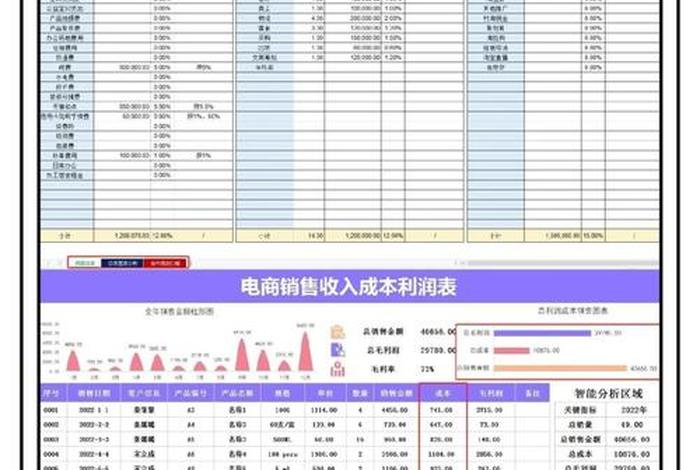 电商记账、电商记账模板