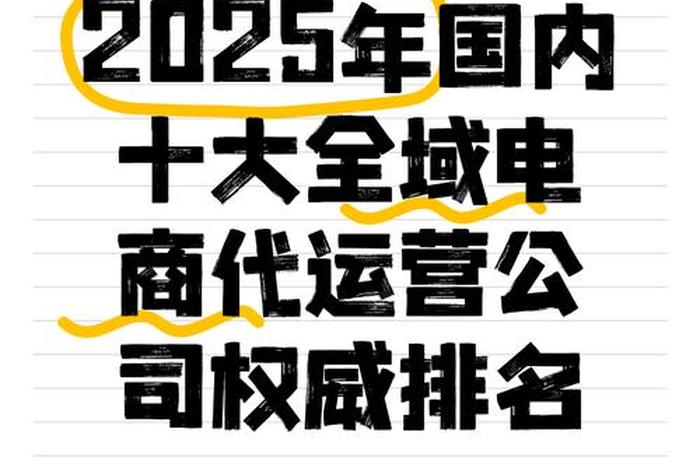 中国十大电商运营公司（中国十大电商运营公司排行榜）