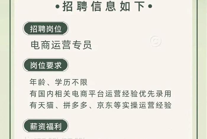 电商网店运营招聘，电商网店运营招聘要求