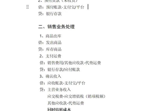 电商收入会计分录 电商平台收入会计分录