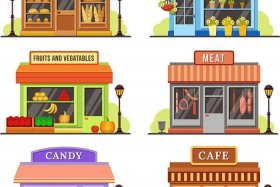 商店卡通图片；商店卡通图片可打印