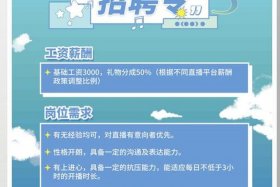 招聘电商主播信息模板 - 电商主播招聘启事