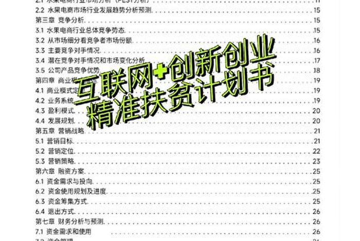 农村创业项目商业计划书（农村创业项目商业计划书模板）