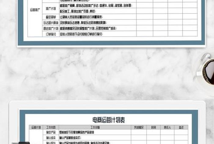电商运营周计划、电商运营周计划表