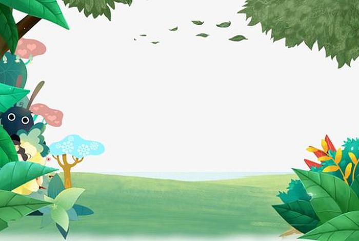 电商森林背景边框图片，电商背景素材图片