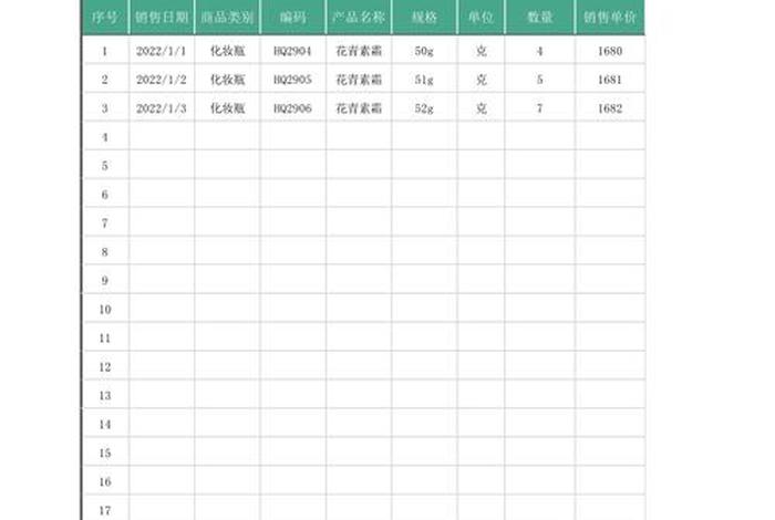 电商台账模板、电商台账模板图片