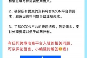 俄罗斯电商平台ozon教程；俄罗斯电商平台ozon入驻条件