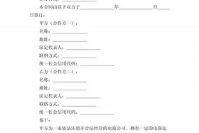 电商合作合同模板，电商合作合同模板怎么写