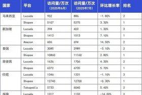 电商平台排名；菲律宾电商平台排名